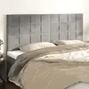 Image de Tête De Lit Gris Clair 180x5x118/128 Cm Velours Vidaxl