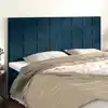 Image de Tête De Lit Bleu Foncé 180 X 5 X 118/128 Cm Velours Vidaxl