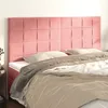Image de Tête De Lit Rose 200x5x118/128 Cm Velours Vidaxl