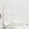 Image de vidaXL Tête de Lit Meubles de Chambre à Coucher Accessoires de Lit Simple Têtes de Cadre de Lit Intérieur Blanc 90x5x118/128 3116411