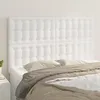 Image de Tête De Lit Blanche 144 X 5 X 118/128 Cm Similicuir Vidaxl