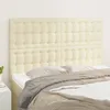 Image de Tête De Lit Crème 144x5x118/128 Cm Similicuir Vidaxl