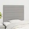 Image de Tête De Lit Gris Clair 80x5x118/128 Cm Tissu Vidaxl