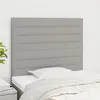 Image de vidaXL Tête de Lit Meubles de Chambre à Coucher Accessoires de Lit Simple Têtes de Cadre de Lit Intérieur Gris Clair 3116446