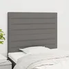 Image de Tête De Lit Gris Foncé 80x5x118/128 Cm Tissu Vidaxl