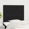 Image de vidaXL Tête de Lit Meubles de Chambre à Coucher Accessoires de Lit Simple Têtes de Cadre de Lit Intérieur Noir 90x5x118/128 3116456