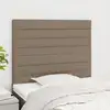 Image de Tête De Lit Taupe 100x5x118/128 Cm Tissu Vidaxl