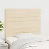 Image de Tête De Lit Crème 100x5x118/128 Cm Tissu Vidaxl