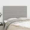 Image de Tête De Lit Gris Clair 144 X 5 X 118/128 Cm Tissu Vidaxl