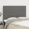 Image de Tête De Lit Gris Foncé 144 X 5 X 118/128 Cm Tissu Vidaxl