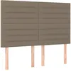 Image de Tête De Lit Taupe 144x5x118/128 Cm Tissu Vidaxl