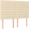 Image de Tête De Lit Crème 144x5x118/128 Cm Tissu Vidaxl