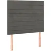 Image de Tête De Lit Gris Foncé 80x5x118/128 Cm Velours Vidaxl
