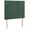 Image de Tête De Lit Vert Foncé 80x5x118/128 Cm Velours Vidaxl