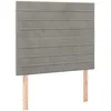 Image de Tête De Lit Gris Clair 100x5x118/128 Cm Velours Vidaxl
