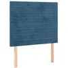Image de Tête De Lit Bleu Foncé 100x5x118/128 Cm Velours Vidaxl