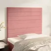 Image de Tête De Lit Rose 100x5x118/128 Cm Velours Vidaxl