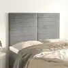 Image de Tête De Lit Gris Clair 144 X 5 X 118/128 Cm Velours Vidaxl
