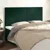 Image de Tête De Lit Vert Foncé 160x5x118/128 Cm Velours Vidaxl