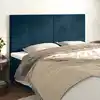Image de Tête De Lit Bleu Foncé 160 X 5 X 118/128 Cm Velours Vidaxl