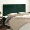 Image de Tête De Lit Vert Foncé 180x5x118/128 Cm Velours Vidaxl