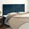 Image de Tête De Lit Bleu Foncé 180 X 5 X 118/128 Cm Velours Vidaxl