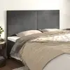 Image de Tête De Lit Gris Foncé 200 X 5 X 118/128 Cm Velours Vidaxl