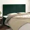 Image de Tête De Lit Vert Foncé 200x5x118/128 Cm Velours Vidaxl