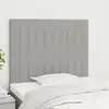 Image de Tête De Lit Gris Clair 80x5x118/128 Cm Tissu Vidaxl