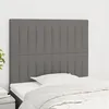 Image de Tête De Lit Gris Foncé 80x5x118/128 Cm Tissu Vidaxl