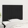 Image de Tête De Lit Noir 80x5x118/128 Cm Tissu Vidaxl