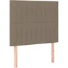 Image de Tête De Lit Taupe 80x5x118/128 Cm Tissu Vidaxl