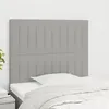 Image de Tête De Lit Gris Clair 100x5x118/128 Cm Tissu Vidaxl