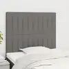 Image de Tête De Lit Gris Foncé 100x5x118/128 Cm Tissu Vidaxl