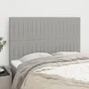 Image de Tête De Lit Gris Clair 144 X 5 X 118/128 Cm Tissu Vidaxl