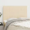 Image de Tête De Lit Crème 144x5x118/128 Cm Tissu Vidaxl