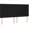 Image de Tête De Lit Noir 160x5x118/128 Cm Tissu Vidaxl