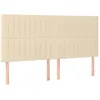 Image de Tête De Lit Crème 180x5x118/128 Cm Tissu Vidaxl