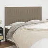 Image de Tête De Lit Taupe 200x5x118/128 Cm Tissu Vidaxl
