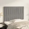 Image de Tête De Lit Gris Clair 80x5x118/128 Cm Velours Vidaxl