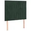Image de Tête De Lit Vert Foncé 90x5x118/128 Cm Velours Vidaxl