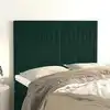 Image de Tête De Lit Vert Foncé 144 X 5 X 118/128 Cm Velours Vidaxl