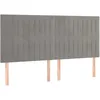 Image de Tête De Lit Gris Clair 160x5x118/128 Cm Velours Vidaxl