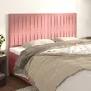 Image de vidaXL Tête de Lit Meubles de Chambre à Coucher Accessoires de Lit Simple Têtes de Cadre de Lit Intérieur Rose 160x5x118/128 3116629
