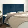 Image de Tête De Lit Bleu Foncé 180 X 5 X 118/128 Cm Velours Vidaxl