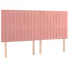 Image de Tête De Lit Rose 180x5x118/128 Cm Velours Vidaxl