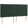 Image de Tête De Lit Vert Foncé 200x5x118/128 Cm Velours Vidaxl