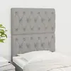Image de Tête De Lit Gris Clair 80x7x118/128 Cm Tissu Vidaxl