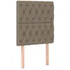 Image de Tête De Lit Taupe 80x7x118/128 Cm Tissu Vidaxl