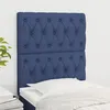 Image de Tête De Lit Bleu 80x7x118/128 Cm Tissu Vidaxl